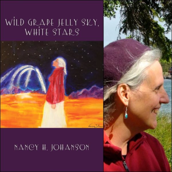 Wild Grape Jelly Sky, White Stars by Nancy H. Johanson
