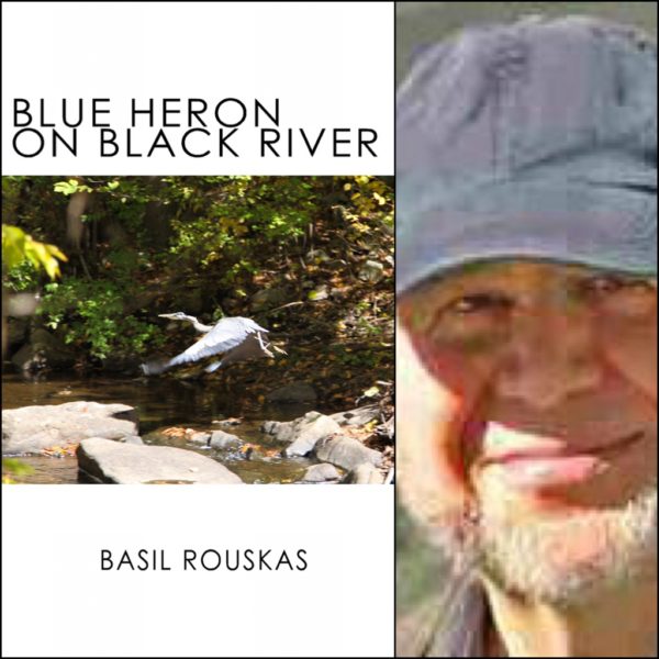 Blue Heron on Black River by Basil Rouskas